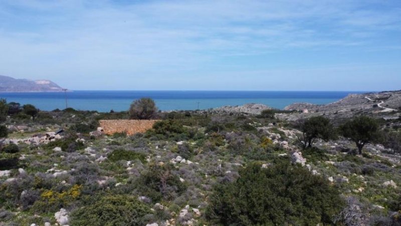 Kokkino Chorio Kreta, Kokkino Chorio: Malerisches Gelände mit Panoramablick aufs Meer zu verkaufen Grundstück kaufen